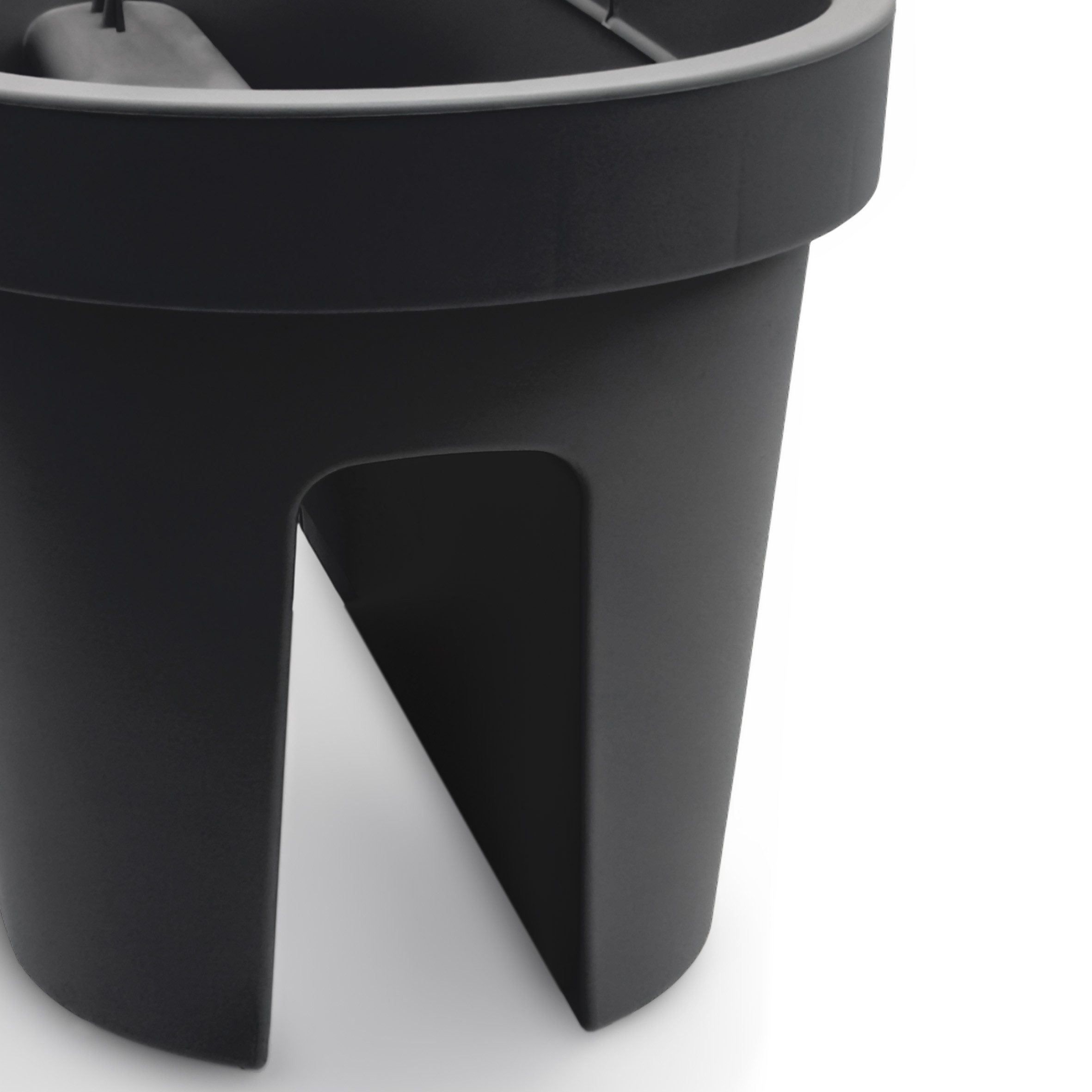 Spetebo Blumentopf Balkon Blumentopf OVAL - klein / anthrazit (Stück, 1 St., Pflanztopf), Kunststoff Pflanzkasten zum Einhängen