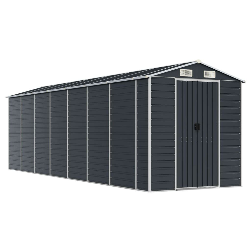 vidaXL Gartenhaus Gerätehaus Anthrazit 191x640x198 cm Verzinkter Stahl