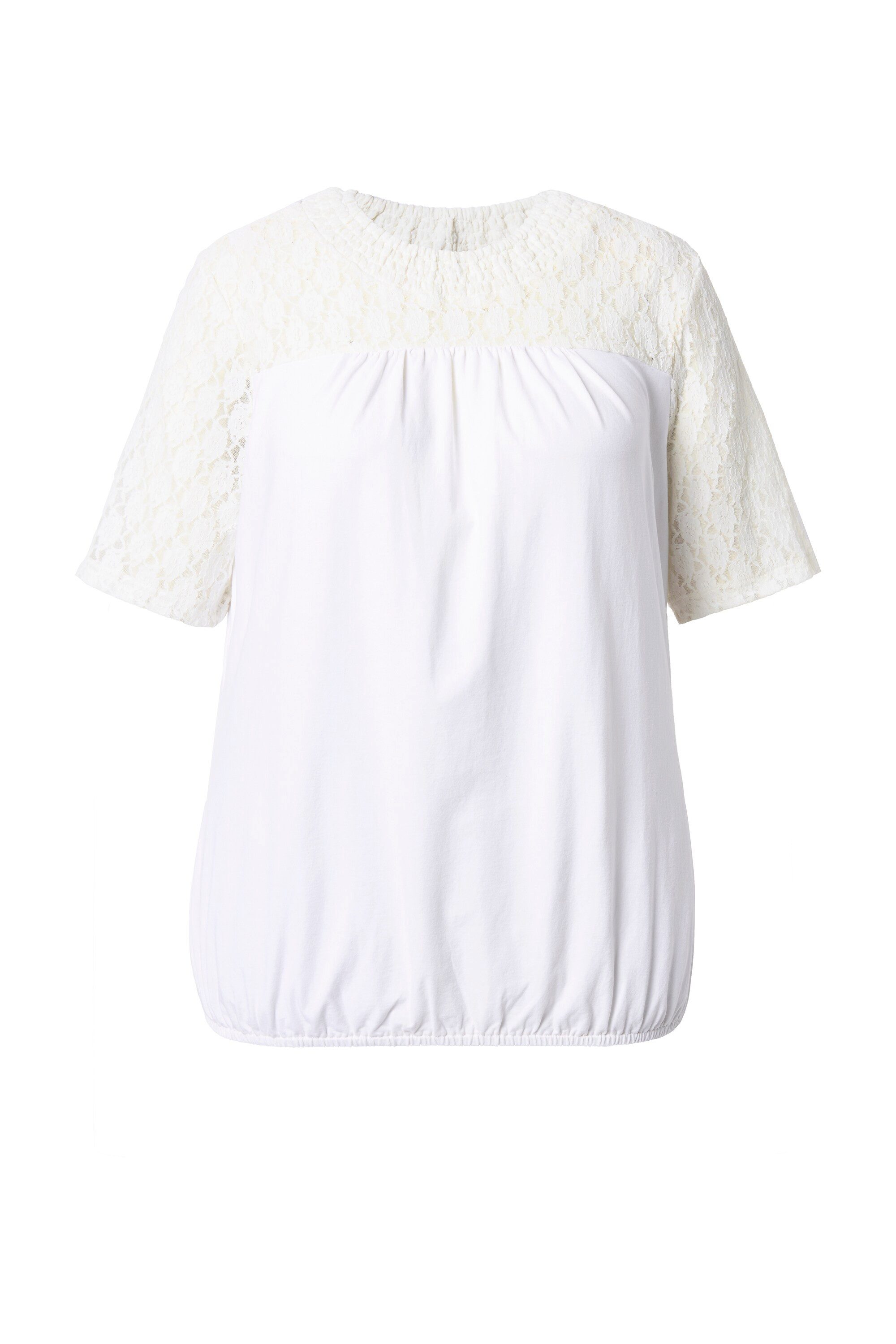 Ulla Popken T-Shirt T-Shirt Spitze Stehkragen günstig online kaufen