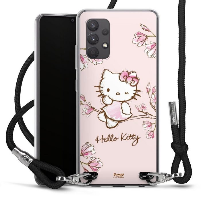 DeinDesign Handyhülle Hello Kitty Fanartikel Hanami Hello Kitty - Magnolia Samsung Galaxy A32 4G Handykette Hülle mit Band Case zum Umhängen