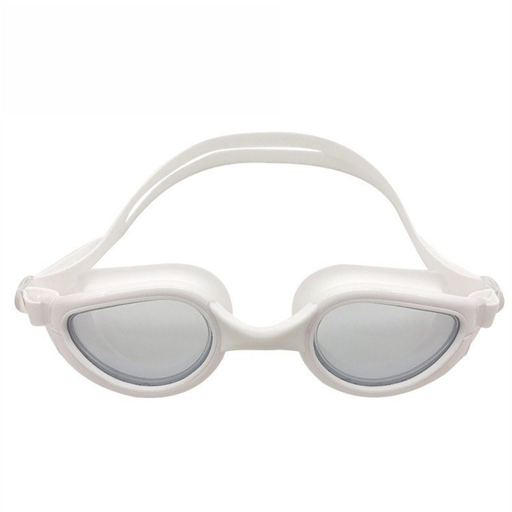 Rouemi Schwimmbrille Schwimmbrille für Erwachsene, Taucherbrille wasserdicht komfortabel weiß