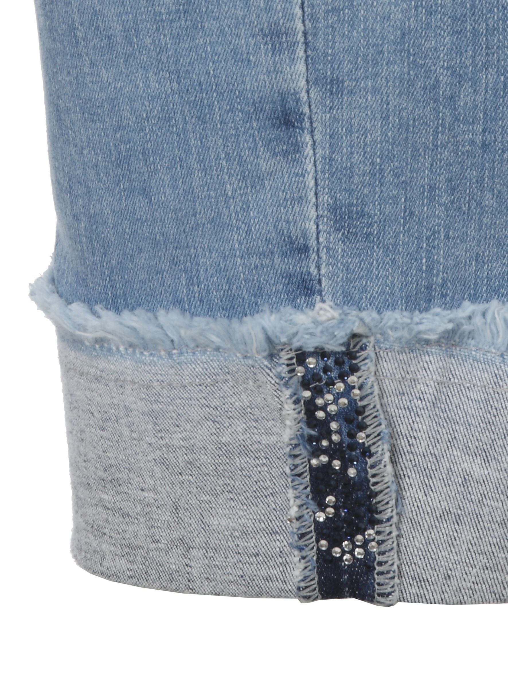 VIA APPIA DUE 7/8-Jeans im unifarbenen Design