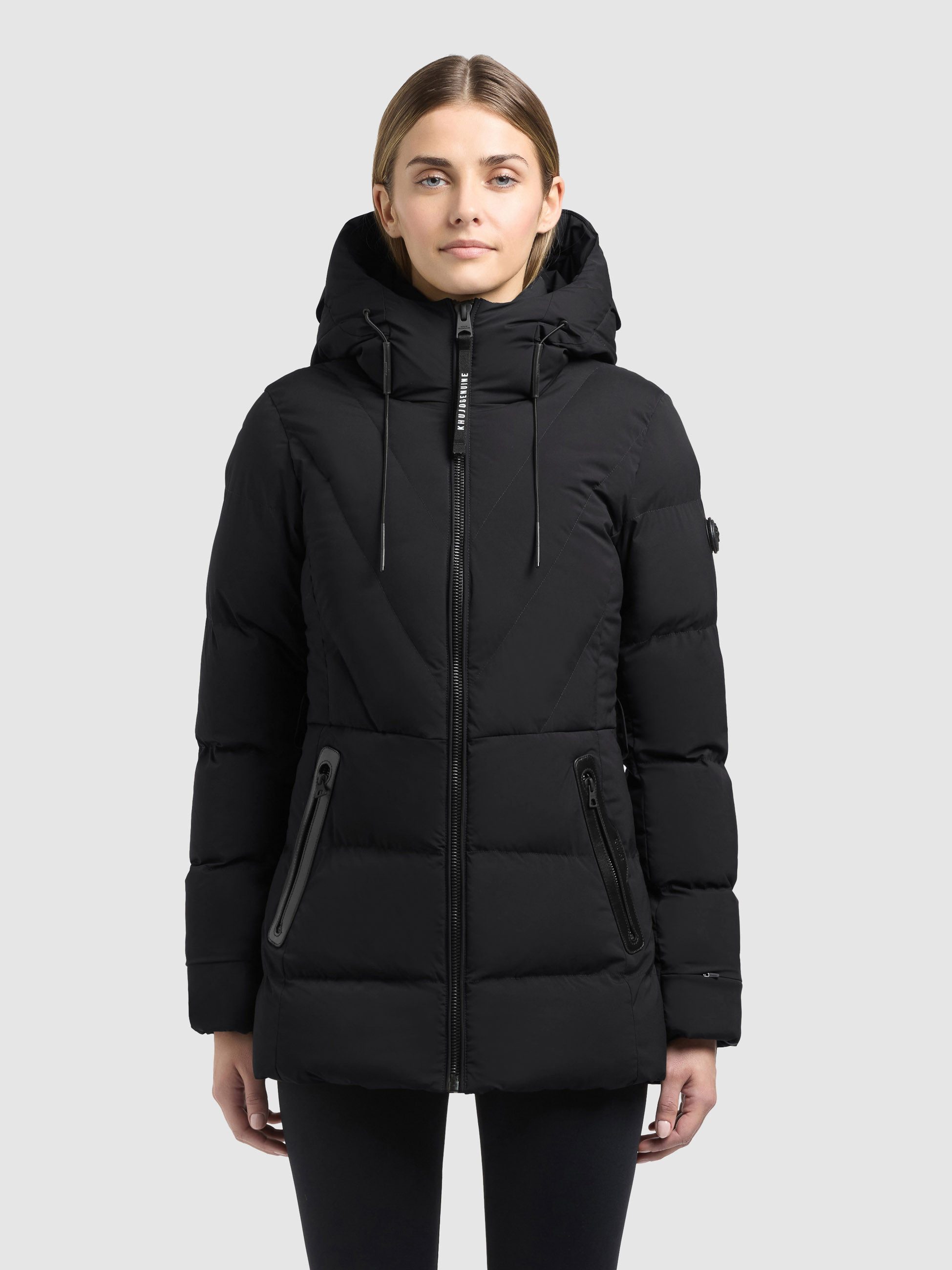 khujo Steppjacke RABB2 Applikationen aus Kunstleder