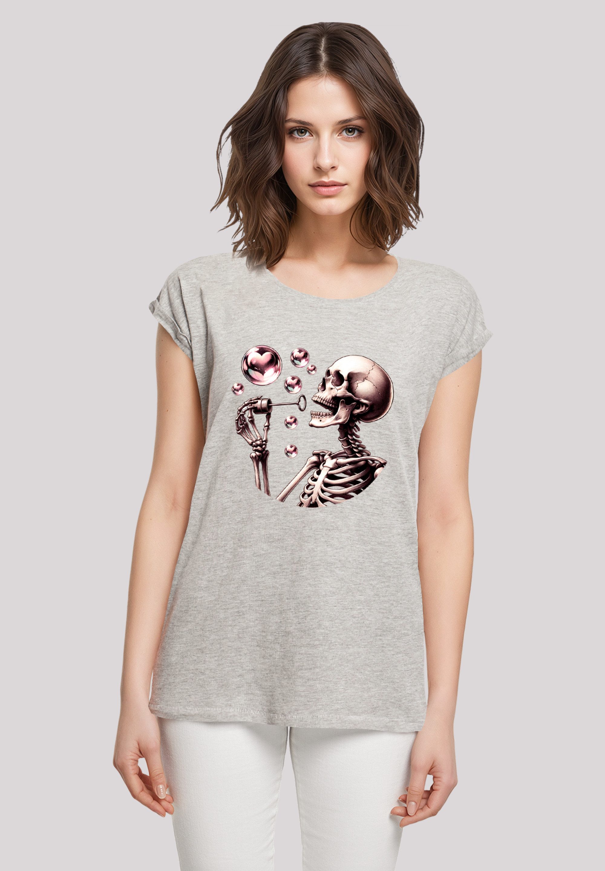 F4NT4STIC T-Shirt Niedliches Goth Skelett Herz günstig online kaufen