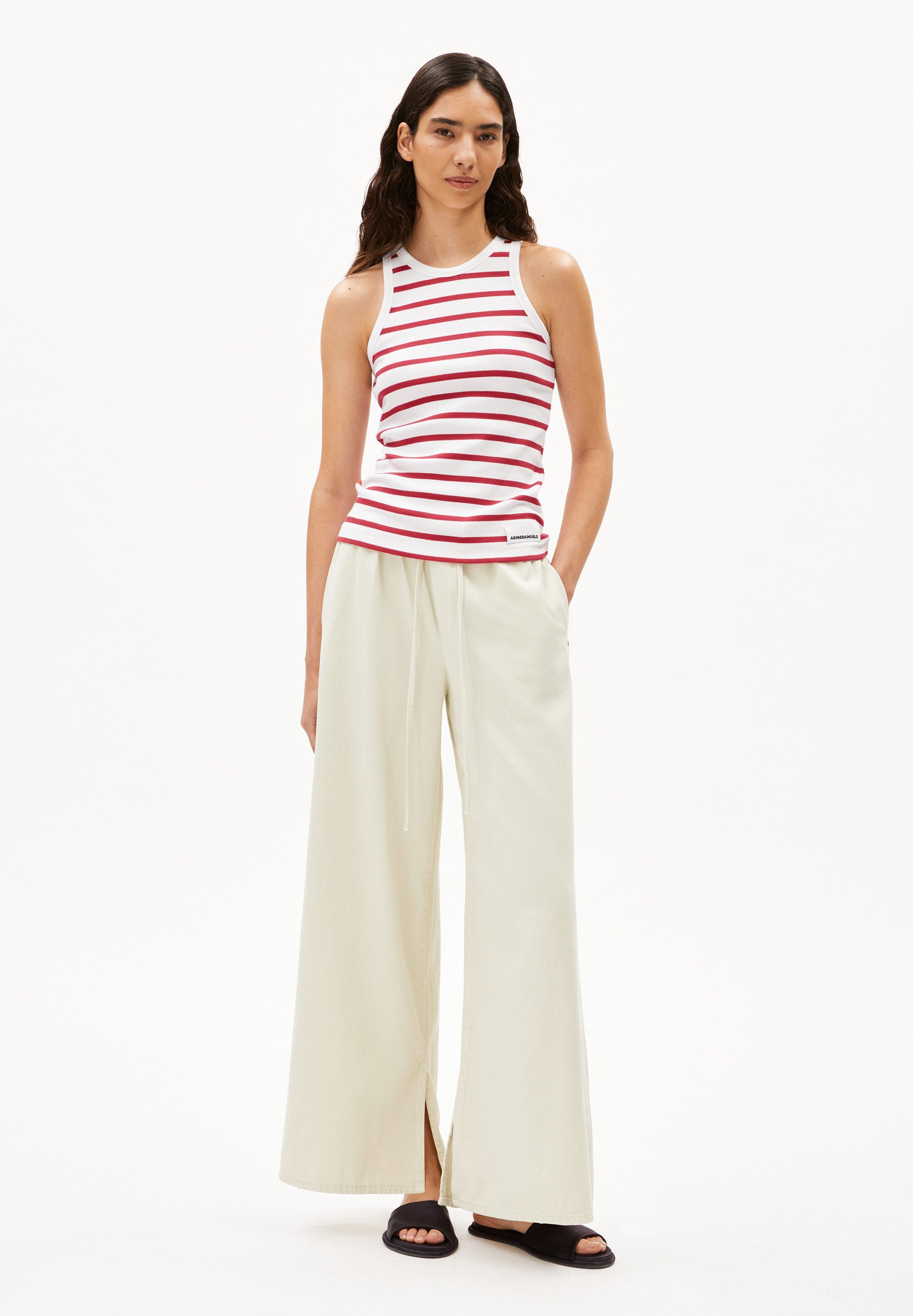 Armedangels Shirttop KANITAA STRIPES Ripp-Top aus Bio-Baumwoll Mix (Fitted) günstig online kaufen