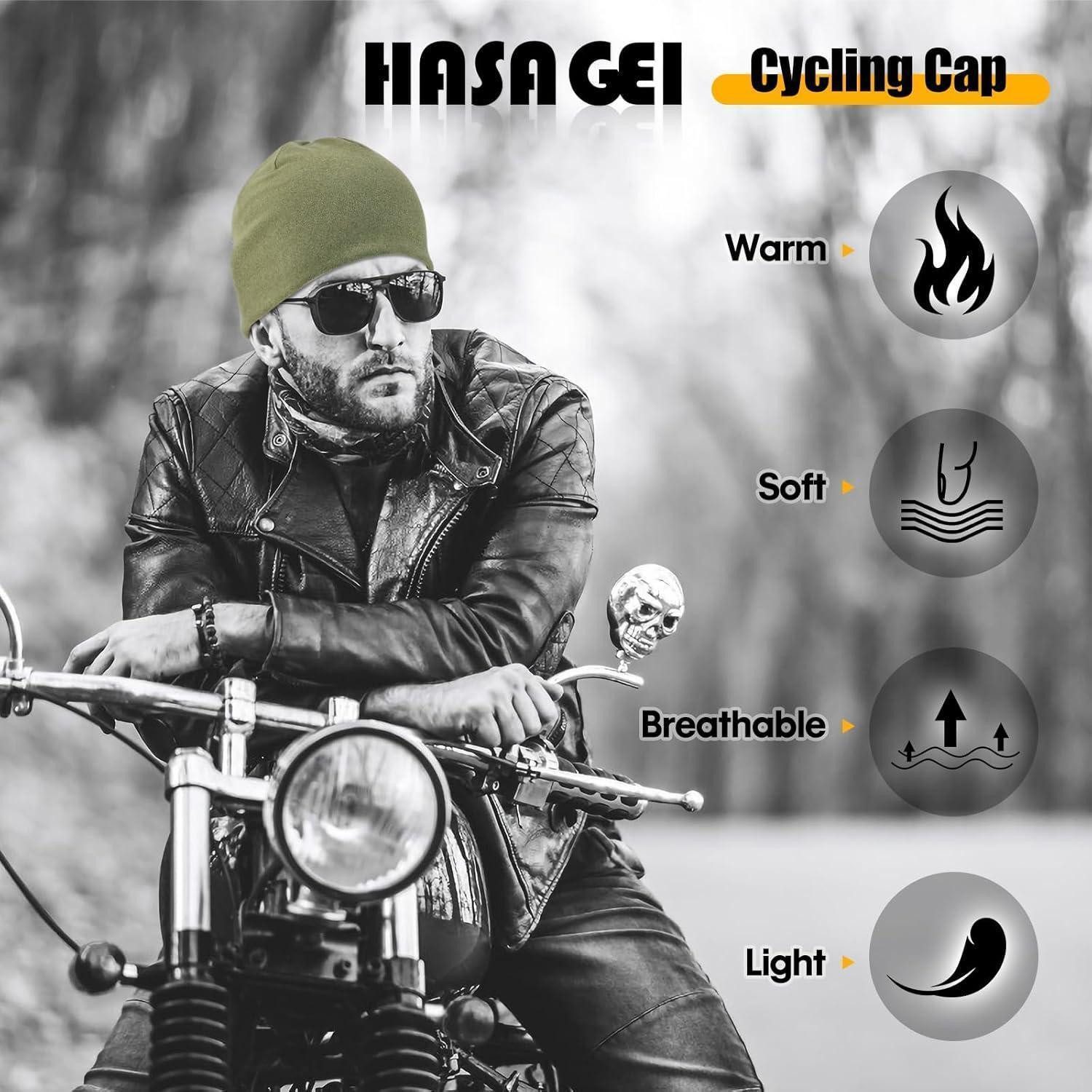 LuxusKollektion Unterhelmmütze Laufmütze Fahrradmütze Herren Damen Helm Joggen Einheitsgröße Grün