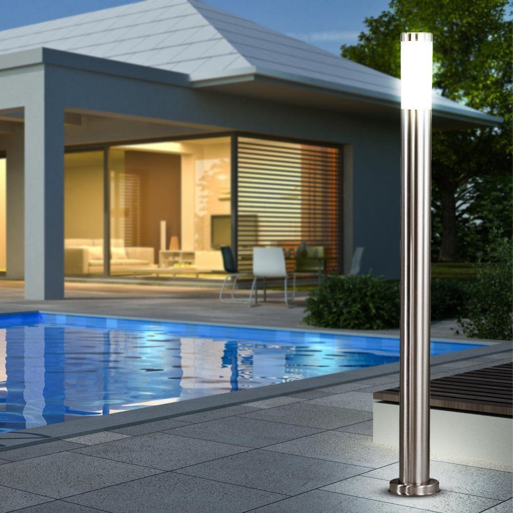 Globo LED Außen-Stehlampe, Leuchtmittel Säulenleuchte Stehleuchte Gartenlampe Fernbedienung Farbwechsel, Außenleuchte inklusive, LED Warmweiß