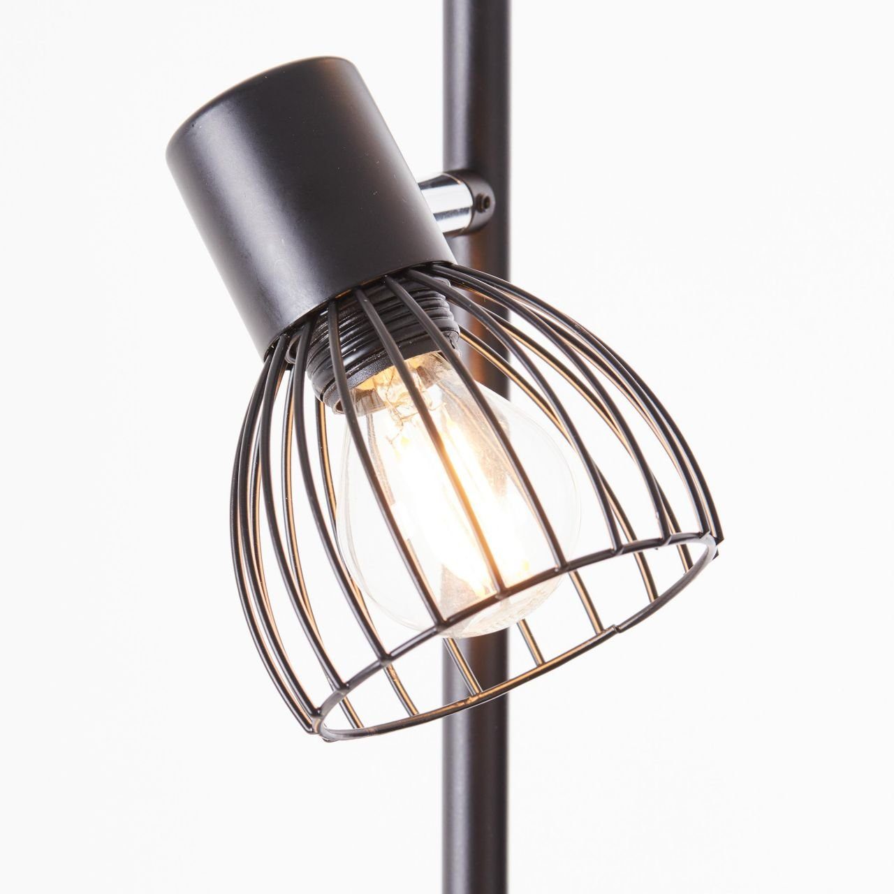 Brilliant Stehlampe Blacky, ohne Leuchtmittel, 3flg schwarz matt