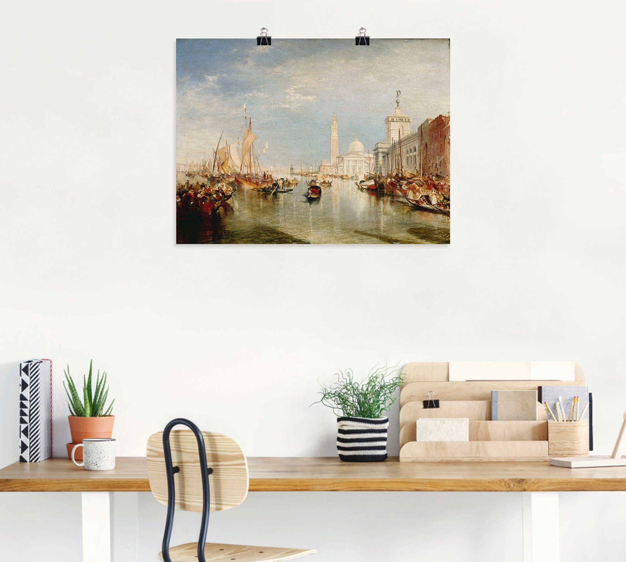 Größen Maggiore., Venedig, versch. Wandaufkleber S. Italien Artland (1 Dogana Giorgio in oder Wandbild Poster St), als und Leinwandbild,
