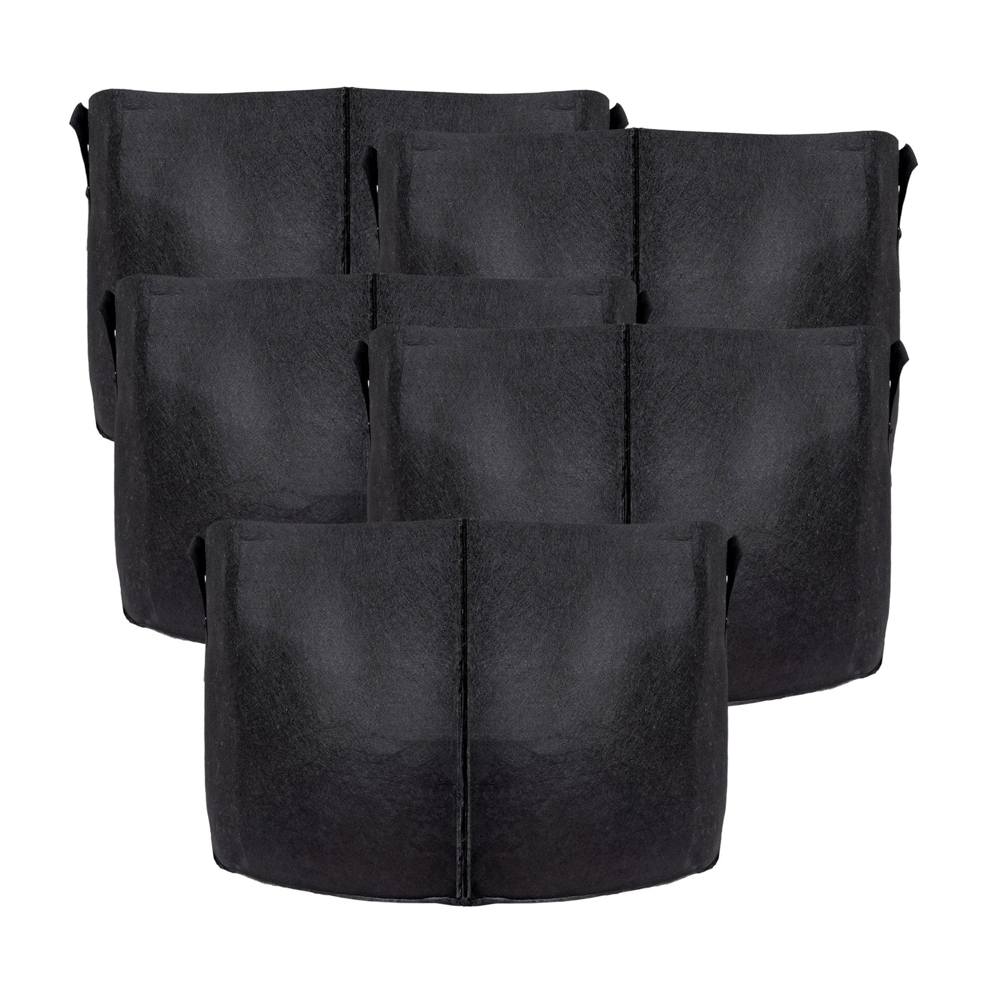 Intirilife Pflanzkübel (5x Vlies Pflanzsack in 75 Liter - 20 Gallon - 55 x 30 cm, 5 St), Pflanzen Übertopf aus Vliesstoff Blumentopf Pflansack Gefäß Griffe