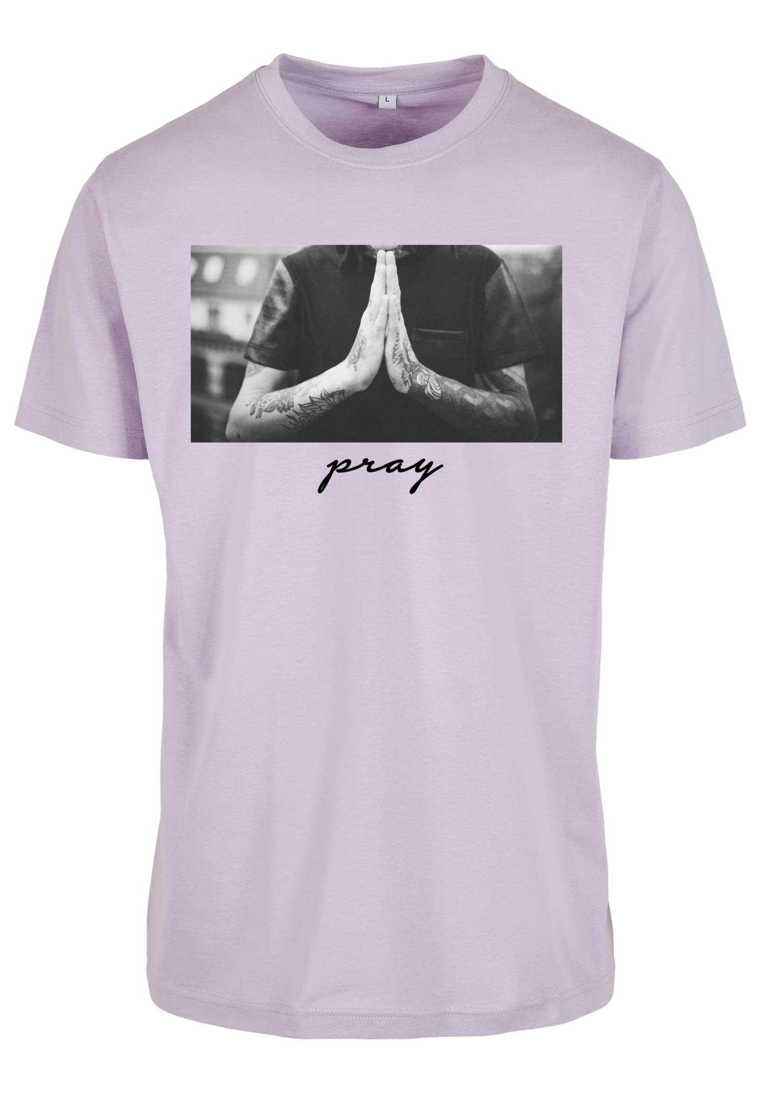 MisterTee T-Shirt Herren Pray Tee (1-tlg) lilac