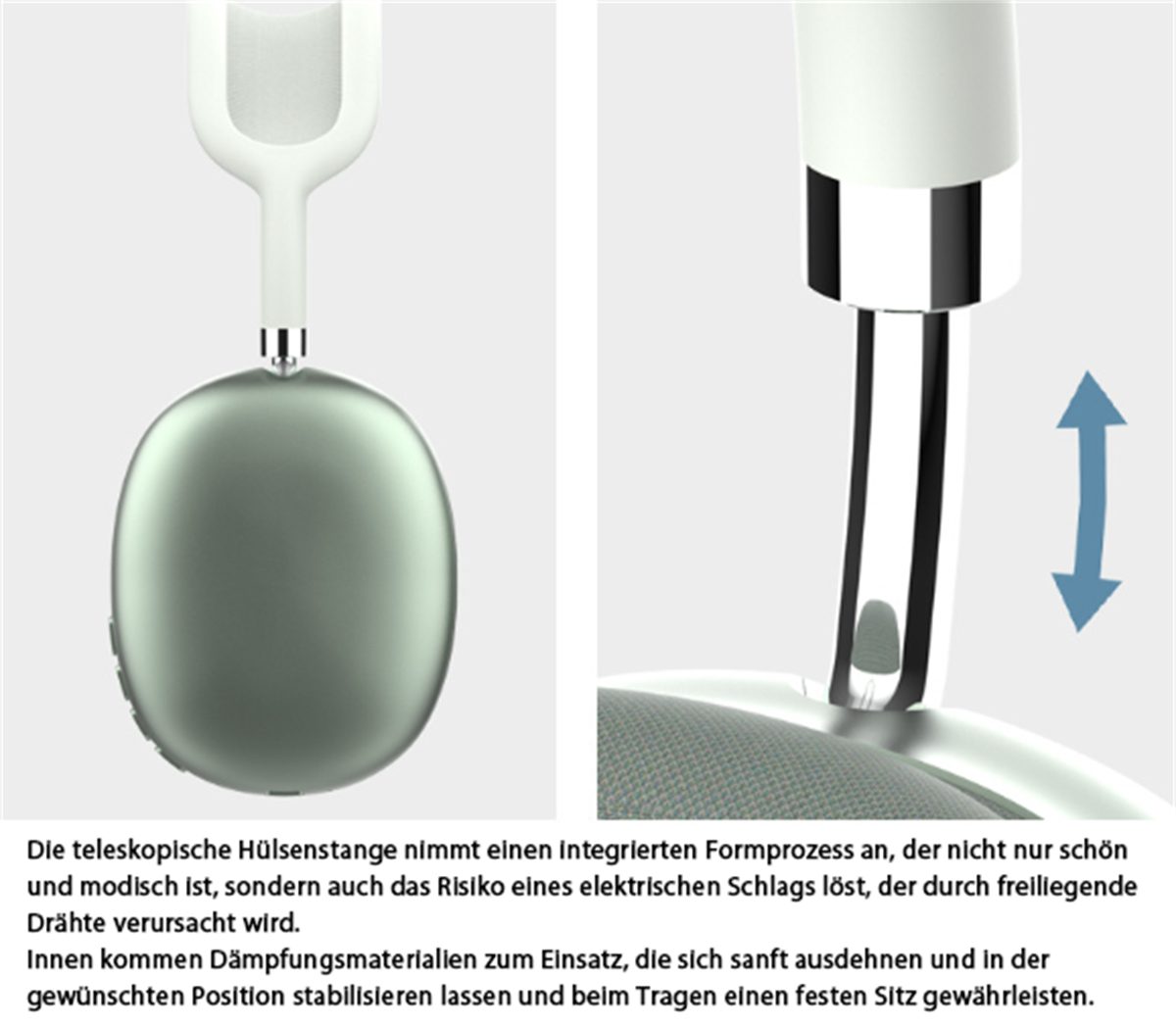 Stunden Gaming-Headset Kopfhörer Grün selected mit carefully Bluetooth-Headset, Akkulaufzeit 12 Mikrofon