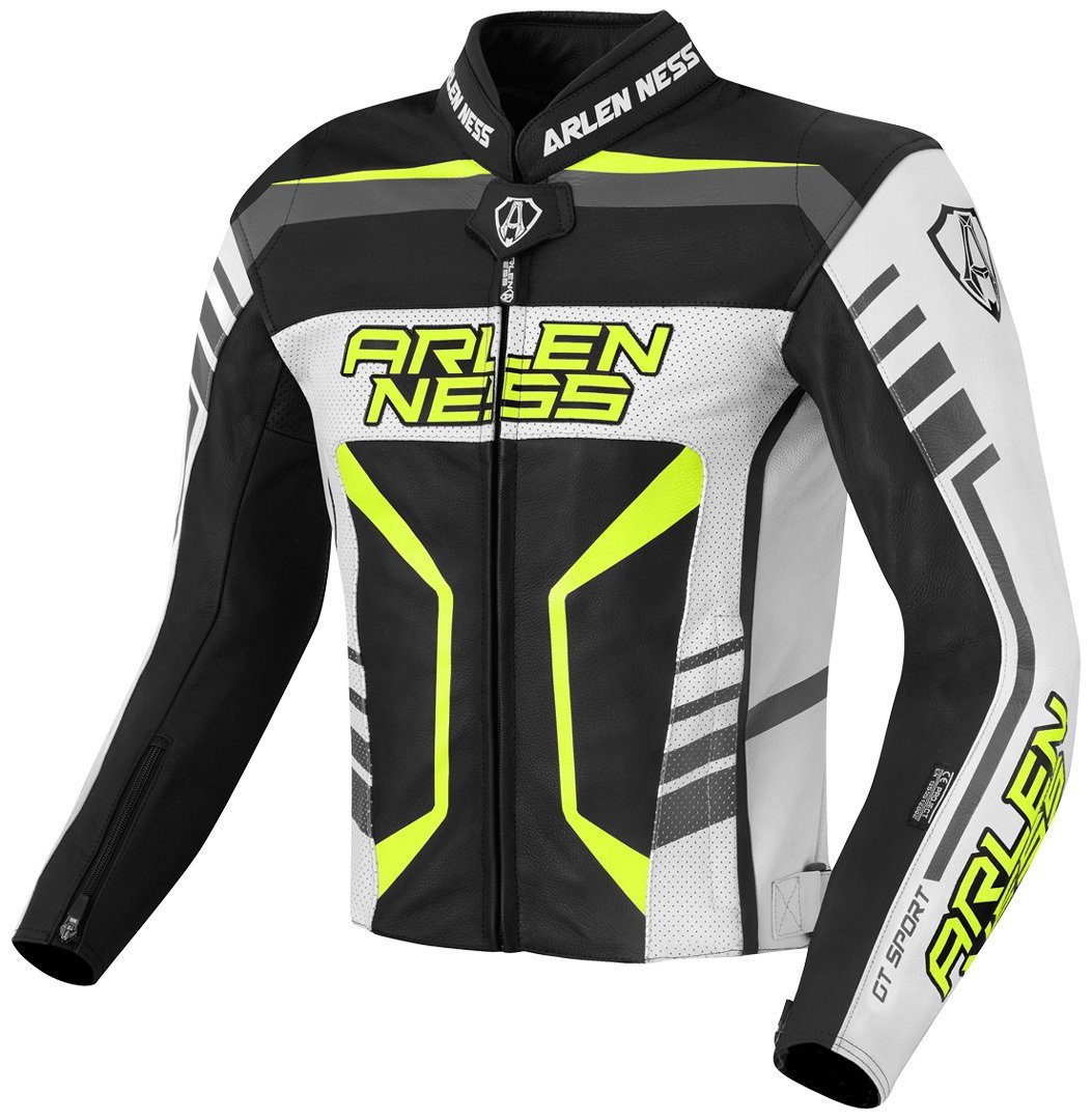 Arlen Ness Motorradjacke Rapida 2 Motorrad Lederjacke perforiert,herausnehmbares Innenfutter,herausnehmbare Membrane
