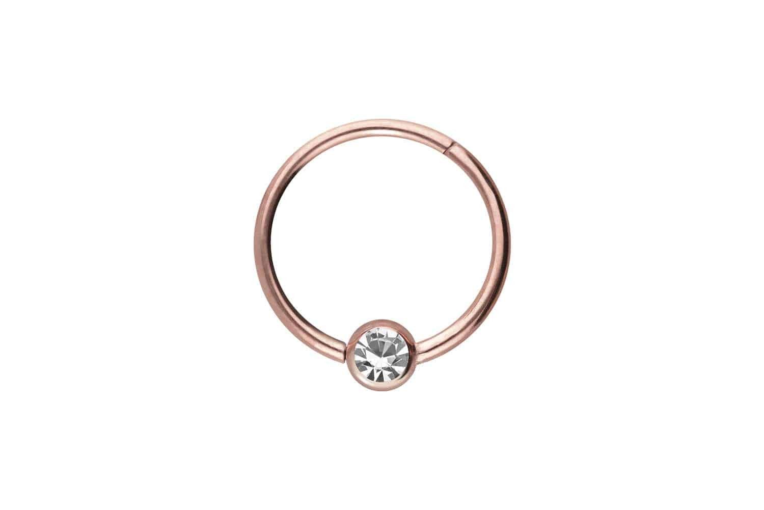 PIERCINGLINE Piercing-Set Chirurgenstahl Segmentring Clicker KRISTALL günstig online kaufen