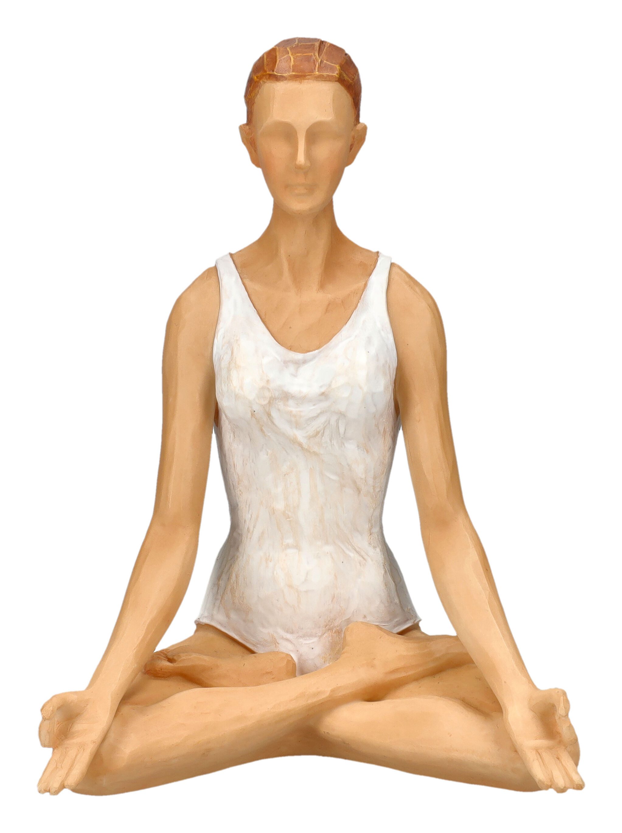 Figuren Shop GmbH Dekofigur Yoga Figur Frau Abstrakt - Lotus Position - Dekofigur Dekoration Deko