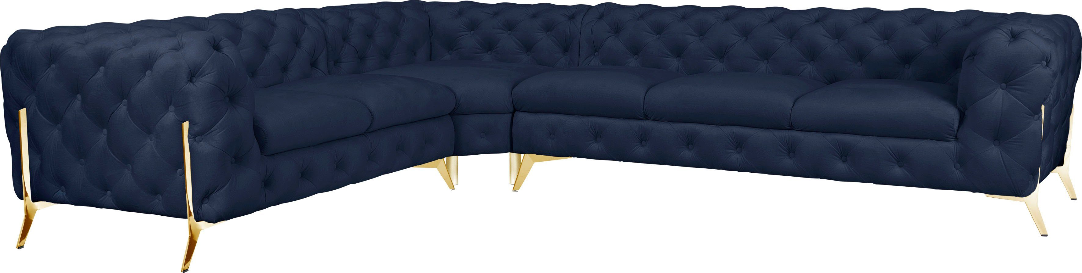 Leonique Chesterfield-Sofa Amaury L-Form, großes Ecksofa, günstig online kaufen