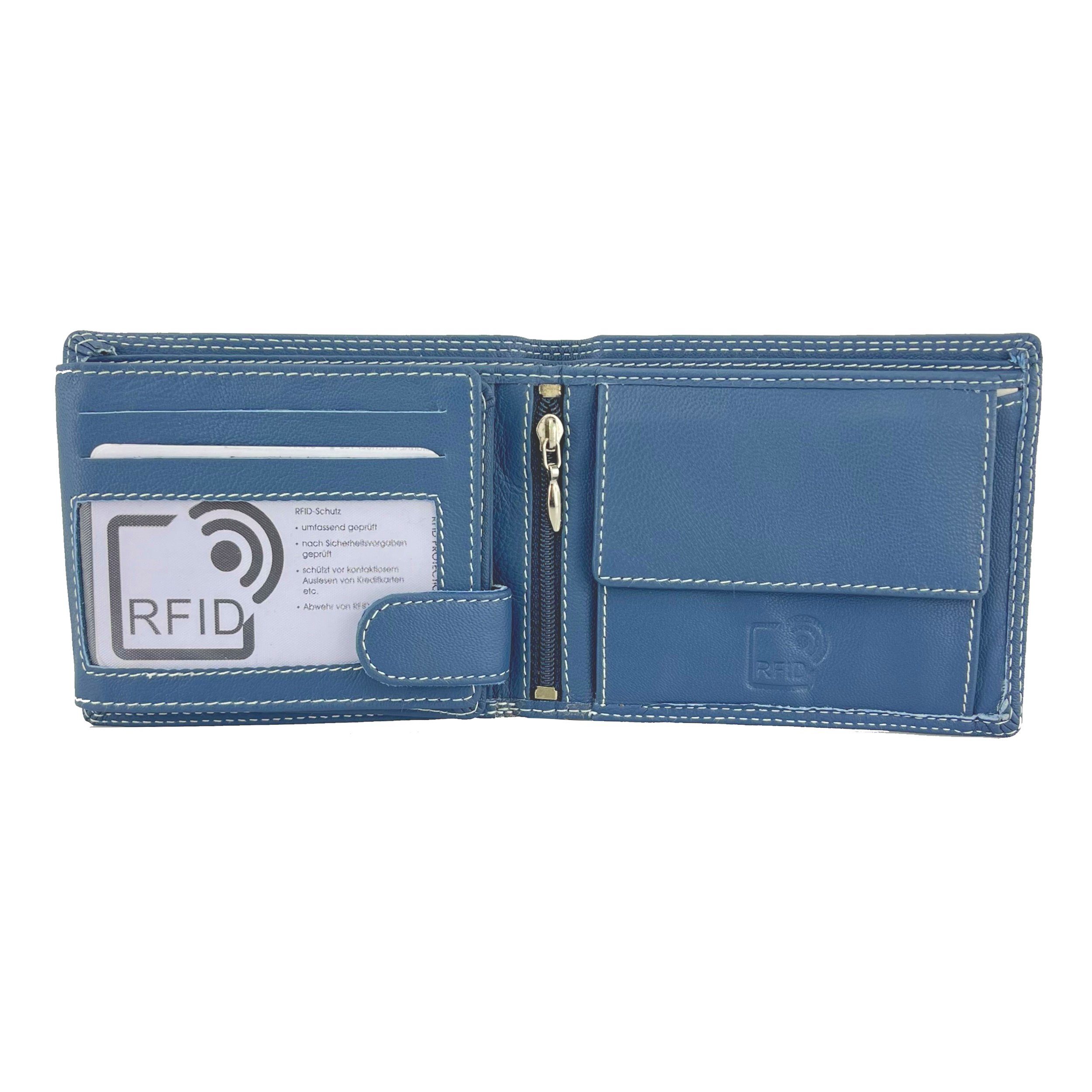 L&B Geldbörse Rindsleder Portemonnaie, integrierter RFID-Schutz >2339< Geld günstig online kaufen