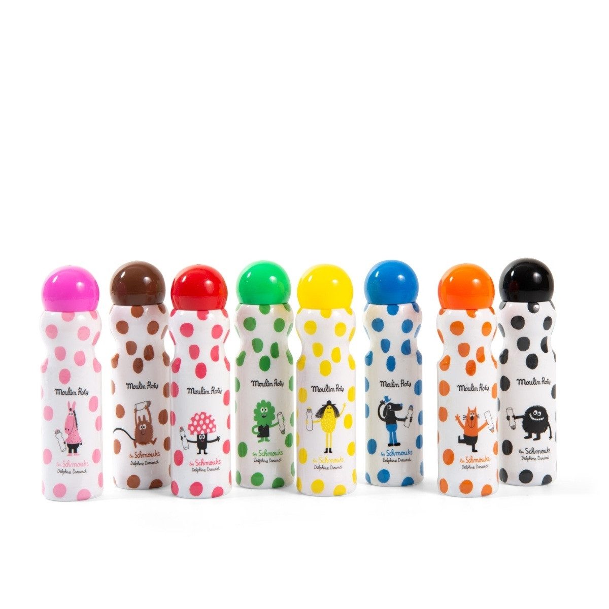 Moulin Roty Kreativset 8 Stempel Marker Malset für kreative Kinder zum Gestalten mit Lernwert, Malset