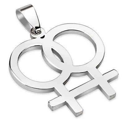 BUNGSA Anhänger Set Anhänger Frauen Symbol Silber aus Edelstahl Unisex (1-tlg), Pendant Halsketten