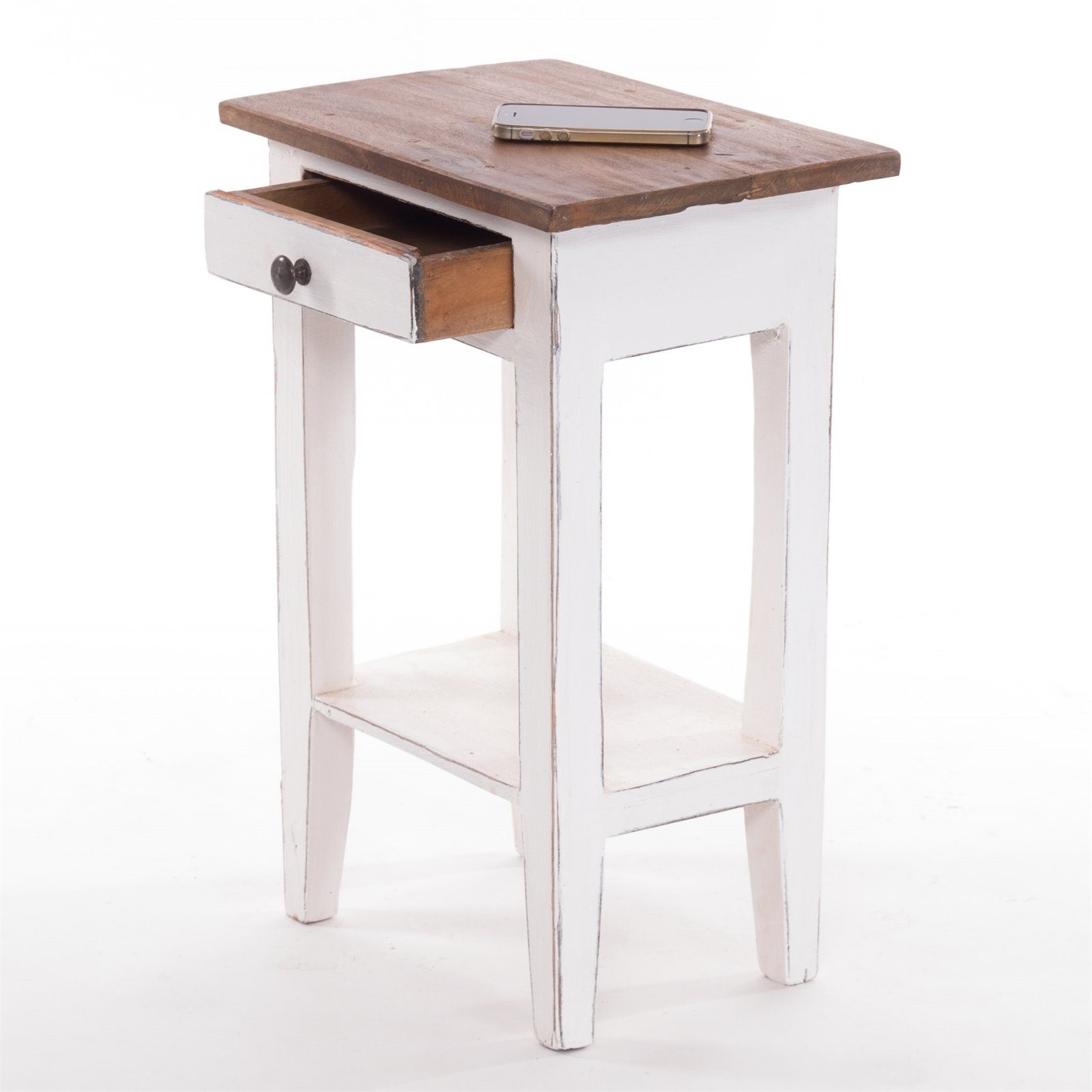 DESIGN DELIGHTS Beistelltisch Telefontisch PLANTA, 52x34cm(HxB) Nachtschrank aus Holz mit Schublade