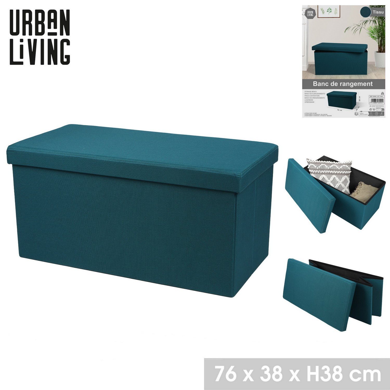 Urban Living Sitztruhe Sitzbank mit Aufbewahrungsbox günstig online kaufen