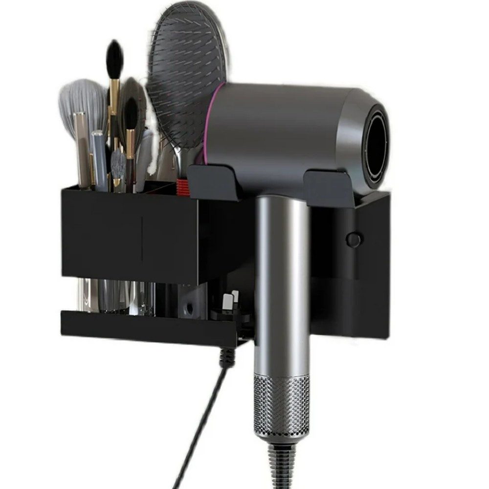 POPOLIC Haartrocknerhalter Haartrocknerhalter Ohne Bohren Schwarz mit Schra günstig online kaufen