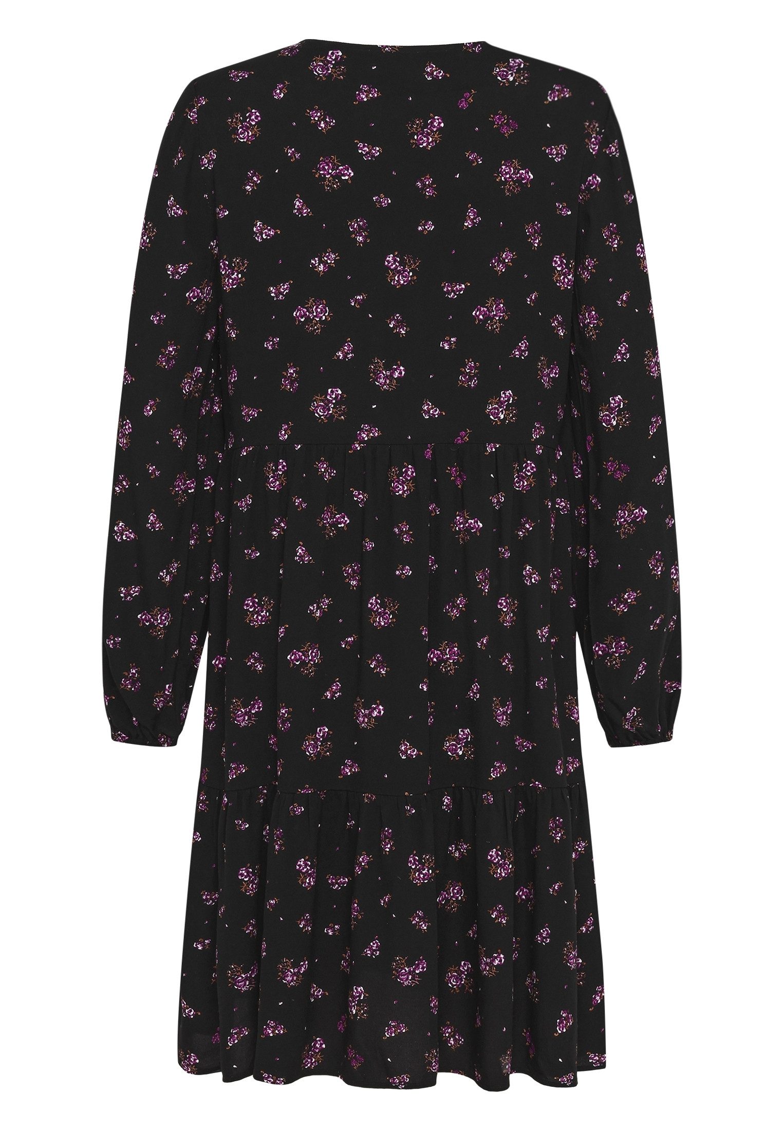 Zero Blusenkleid Damen mit Blumen drapiert / gerafft