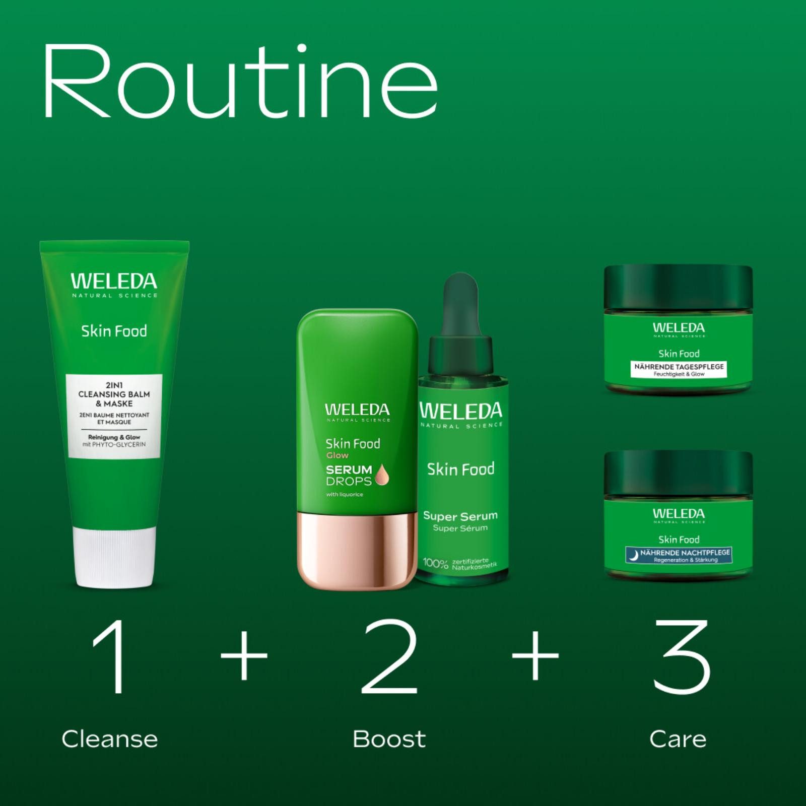 WELEDA Gesichtsserum SKIN FOOD SUPER SERUM, stärkt die Haut, verleiht ihr natürlichen Glow und neue Strahlkraft