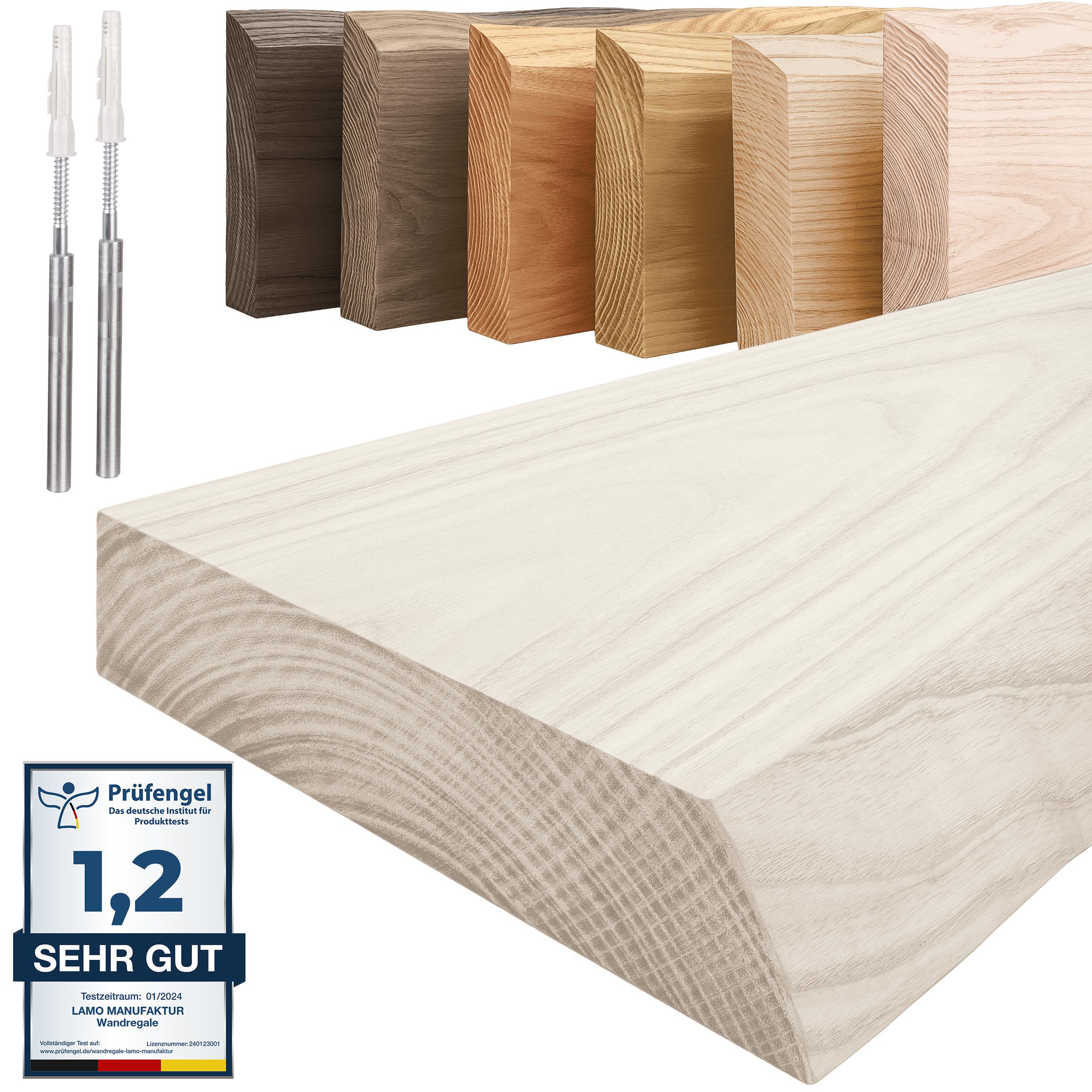 LAMO Manufaktur Wandregal Invisible: Schweberegal 40 cm, Komplett-Set, 40mm günstig online kaufen