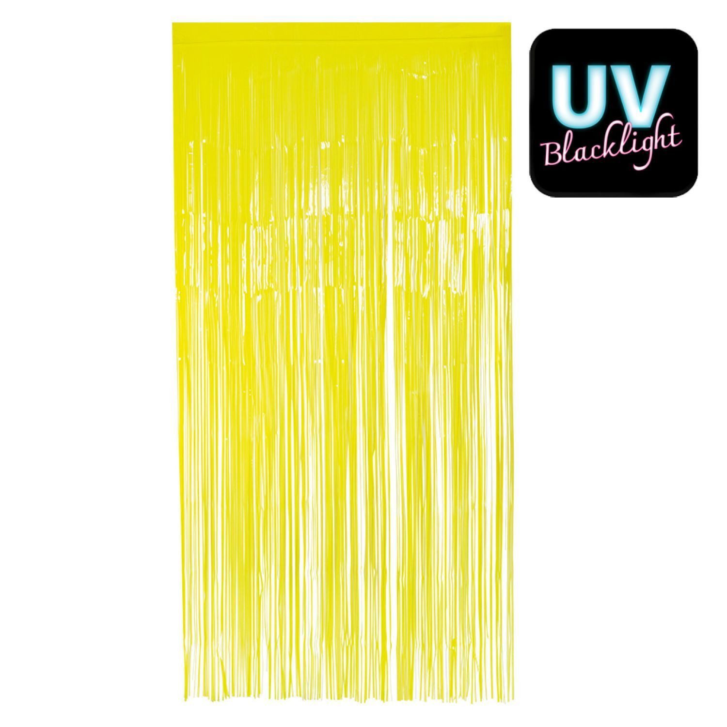 Boland Hängedekoration Folienvorhang 100 x 200 cm, Neon Gelb UV