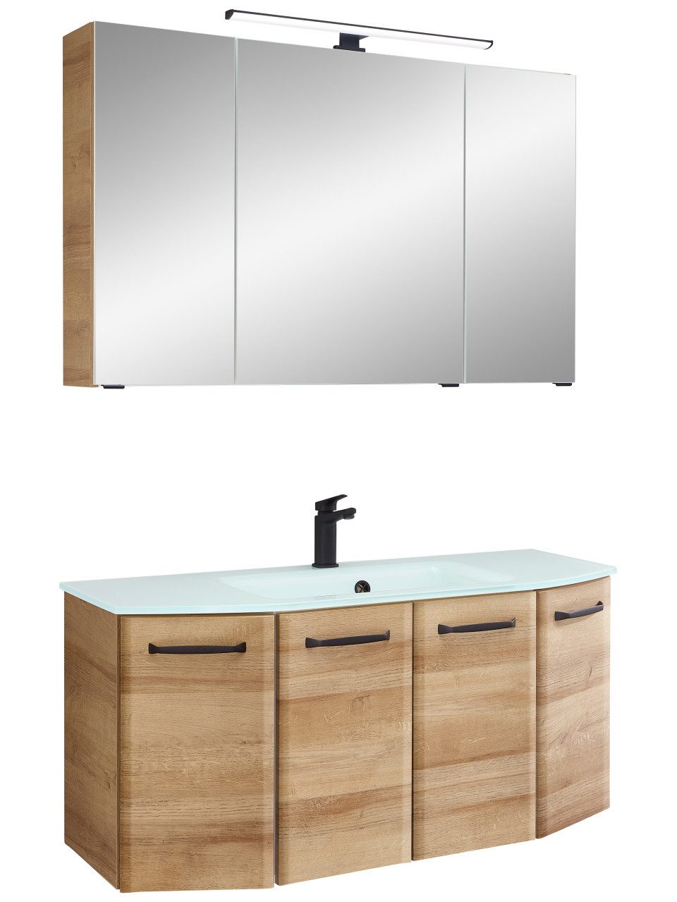 PELIPAL Badmöbel-Set Pelipal Badmöbel-Set Aachen Riviera Eiche 112 cm