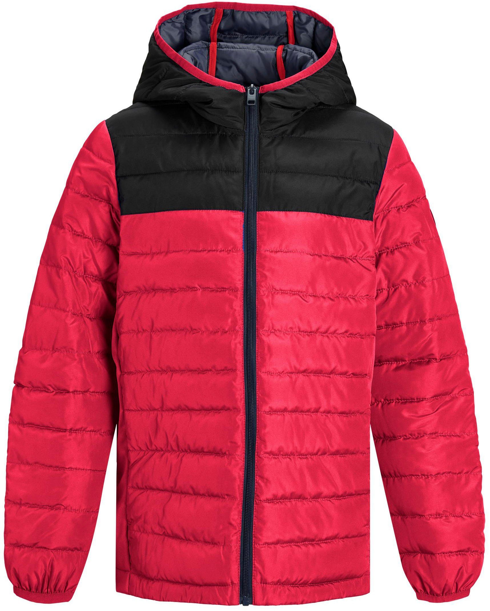 JACK & JONES Steppjacke Junior - Lässige Pufferjacke Für Jungs Mit Kapuze