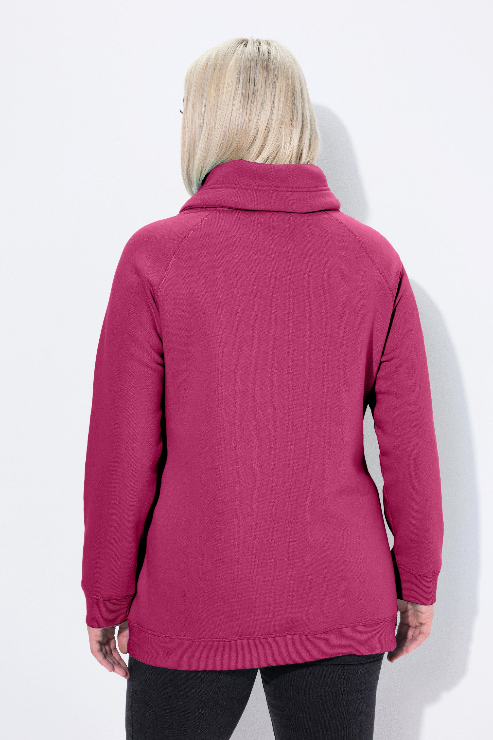Ulla Popken Sweatshirt Sweatshirt weiter Stehkragen Taschen