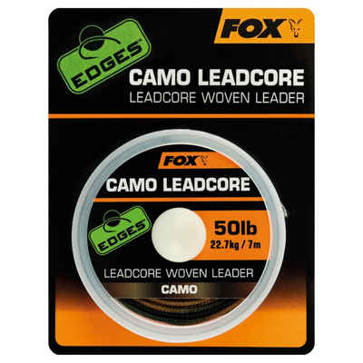 FOX International Vorfachschnur Fox Edges Camo Leadcore Woven Vorfachschnur 50lb 22,7kg, 7 m Länge, (1-St), 22.7kg Tragkraft