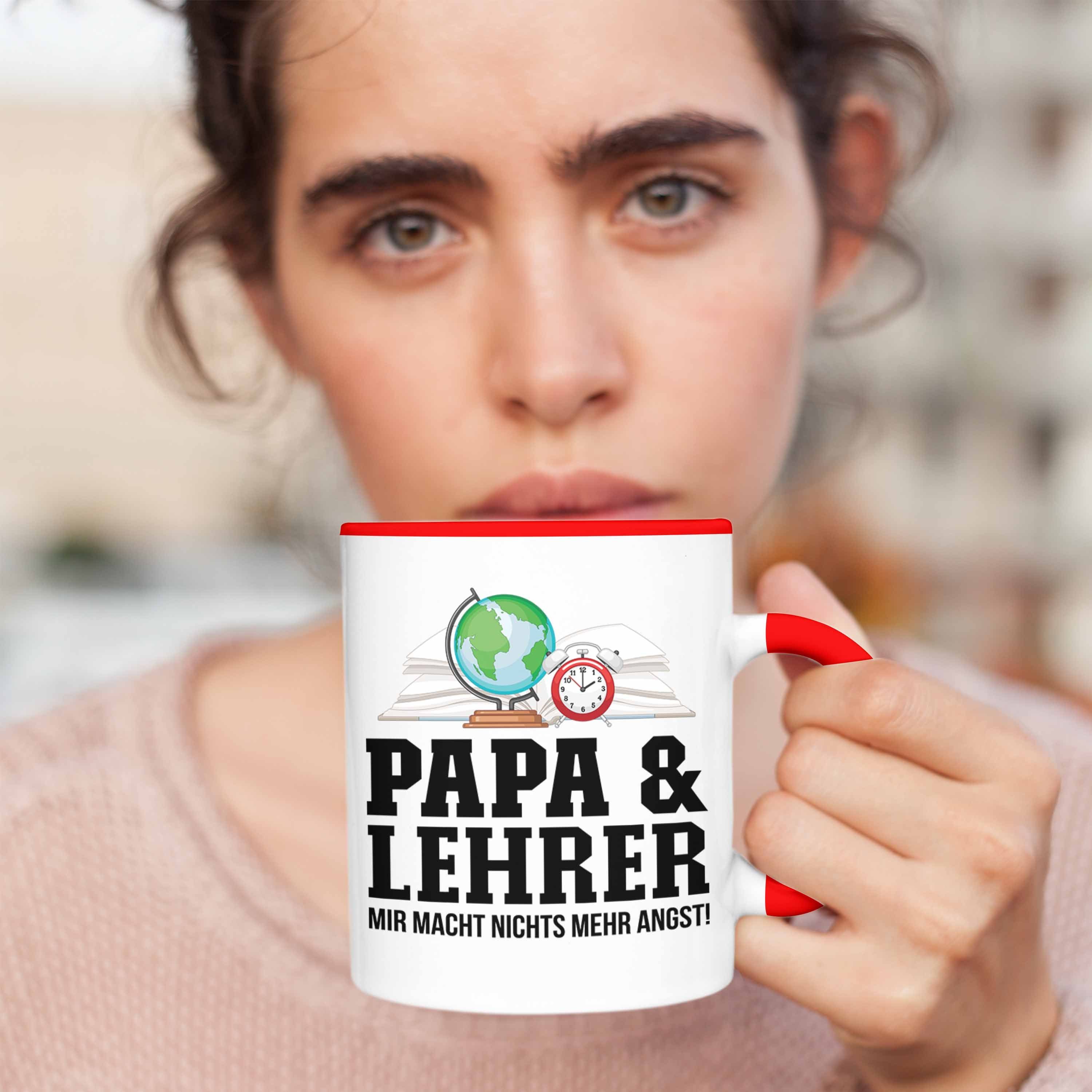 Rot - Trendation Tasse Geschenkidee für Trendation Tasse Papa Lehrer Vater und Gebur Lehrer