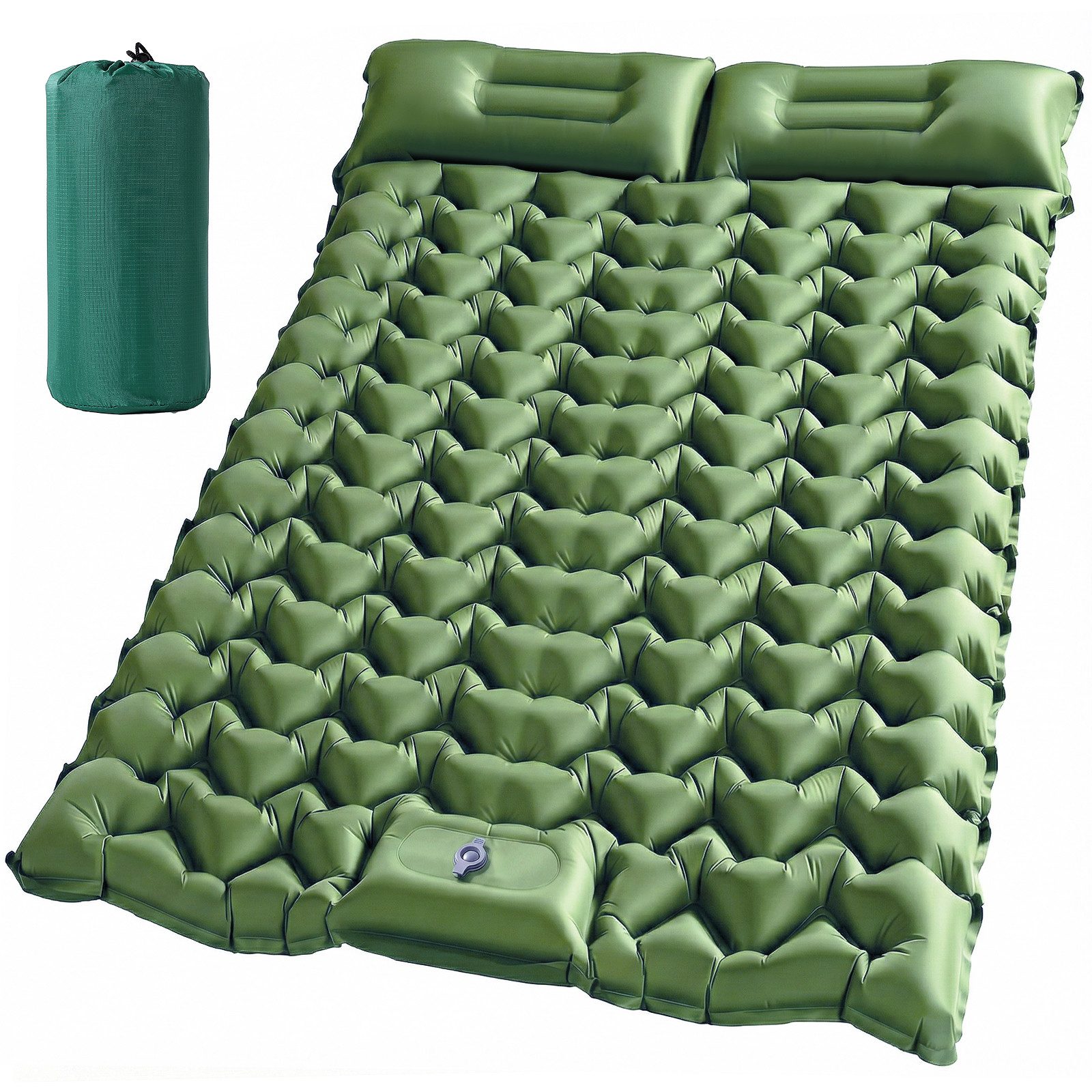 Elegear Isomatte Selbstaufblasende Campingmatte für Camping/Outdoor, (1-tlg., für 1 Personen), 197x63cm Campingmatratze Ultraleicht mit Fußpumpe und Kissen