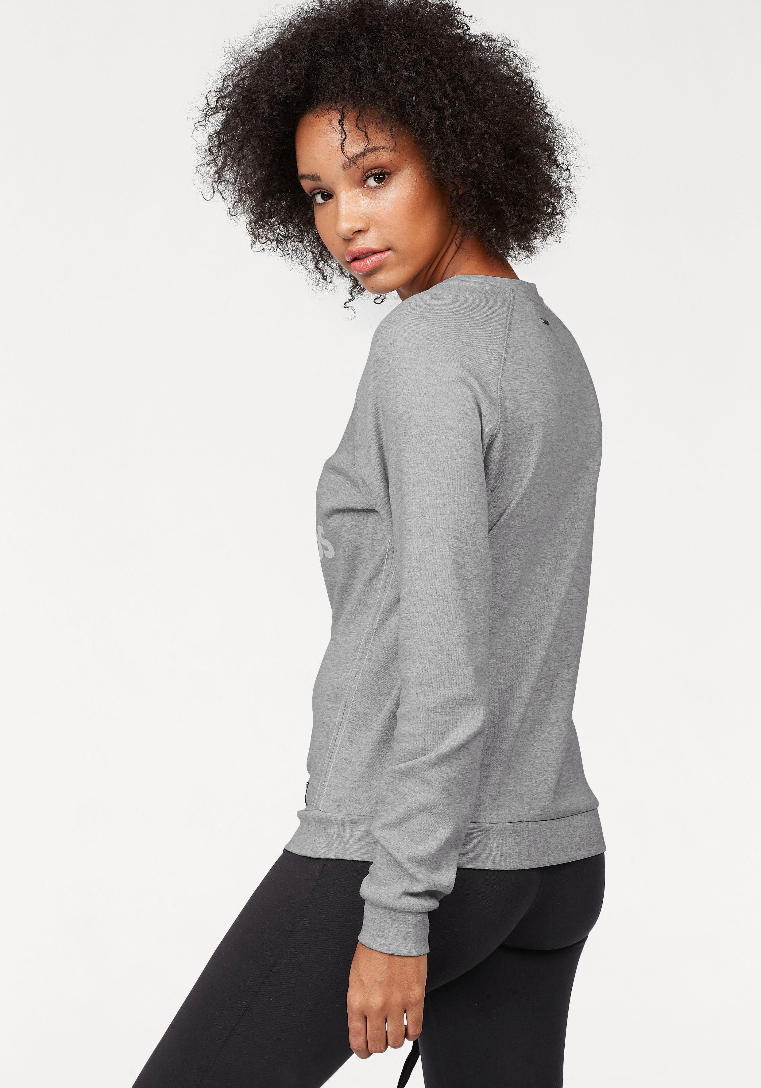 KangaROOS Sweater mit Label-Print hellgrau-meliert vorne großem