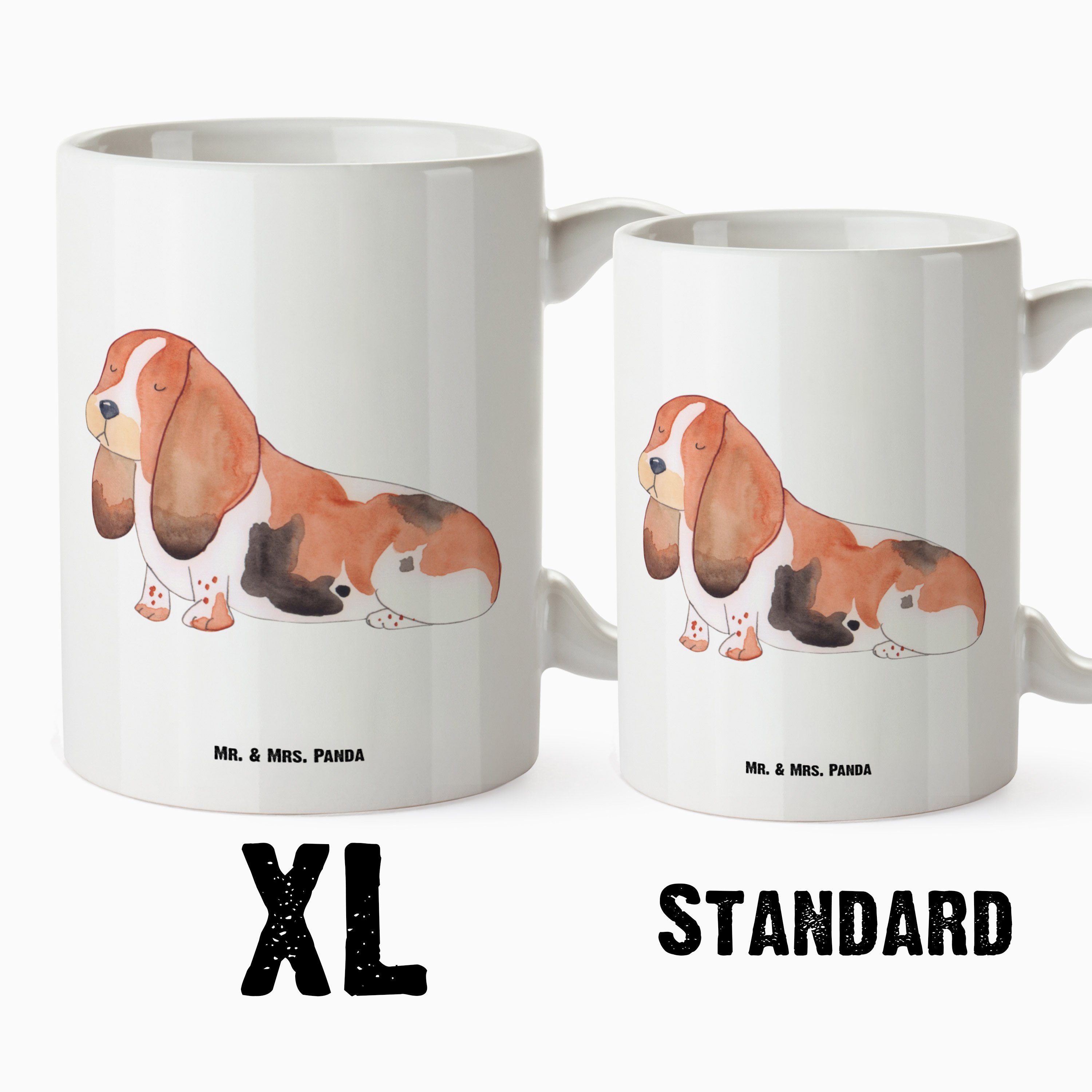 Mrs. XL XL Basset Tasse Panda Teetasse, Geschenk, Hundeliebe, Haustie, Tasse Hund Keramik Weiß Mr. - Hound - &