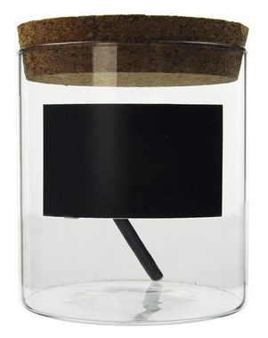 Sendez Vorratsdose 3 Vorratsdosen mit Deckel und Aufkleber Glasbehälter Vorratsgläser, Glas, (3-tlg)