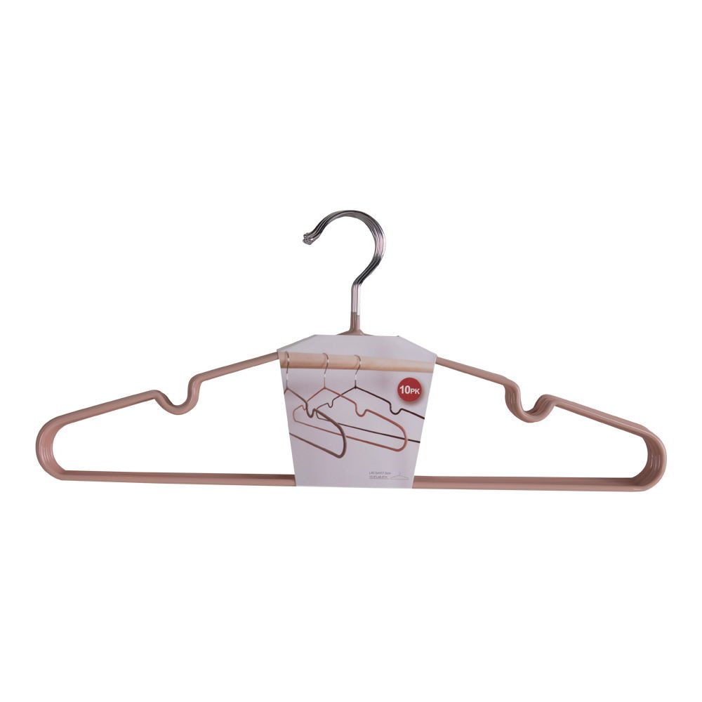 tinkaro Kleiderbügel Set 10-teilig Metall 41 x 4 x 18 cm Rose, (1-tlg), Beschichtete Kleiderbügel-Garderobe im 10er Set für deinen Schrank