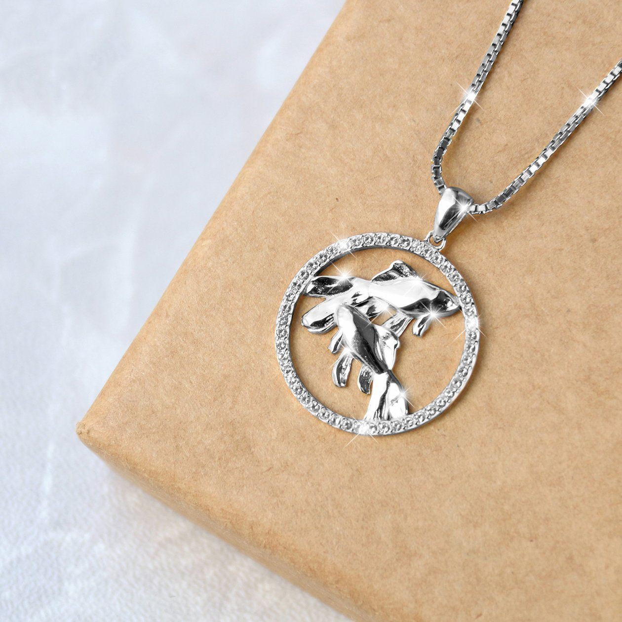 PAVELS Kette mit Anhänger Shine Fische, Damen Halskette für das Sternzeiche günstig online kaufen