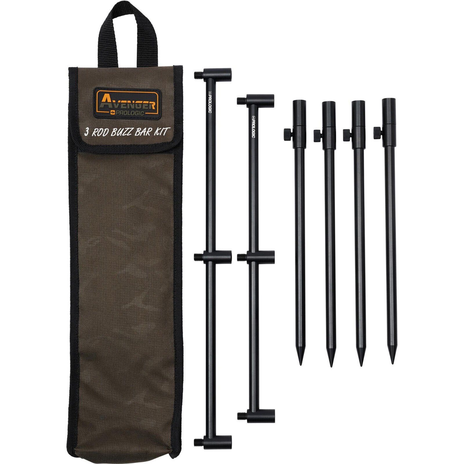 Rutenhalter AVENGER BUZZ BAR KIT bis 3 Ruten 20-34cm Voll verstellbar
