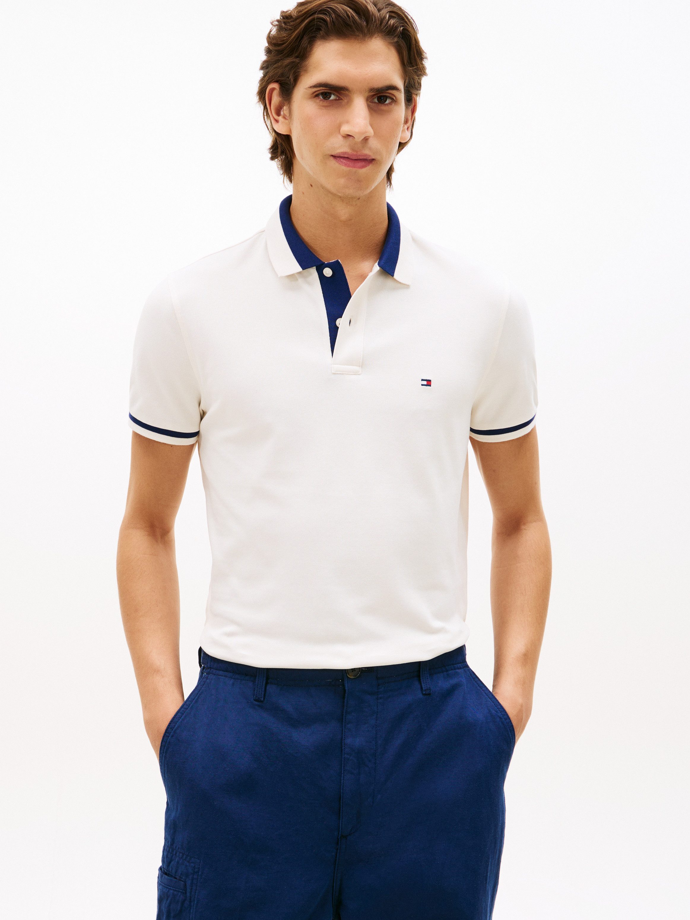 Tommy Hilfiger Poloshirt CONTRAST COLLAR BLOCK Regular fit mit Polokragen