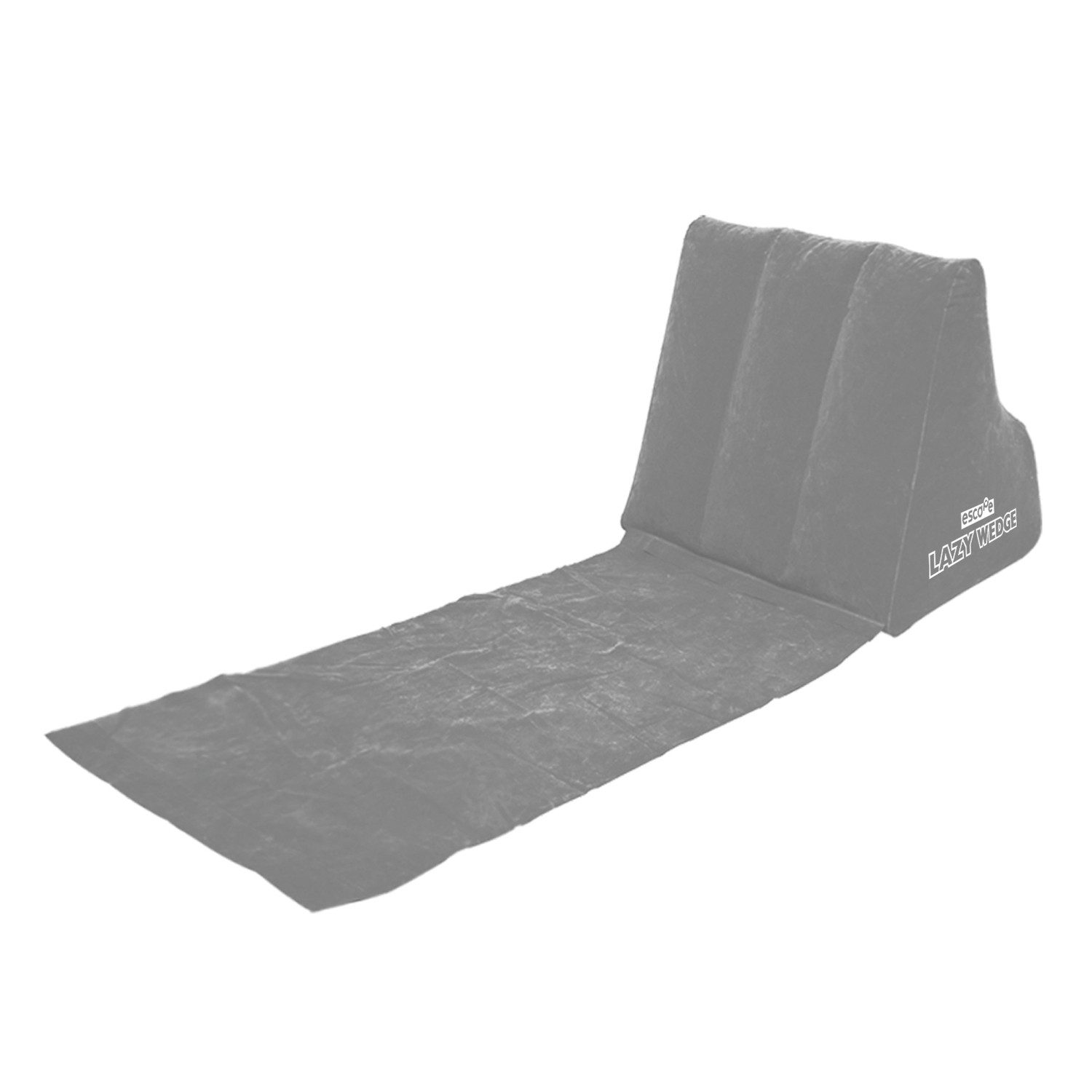 Oliphant Strandmuschel Lazy Wedge Strandliege mit aufblasbarer Rückenlehne in grau