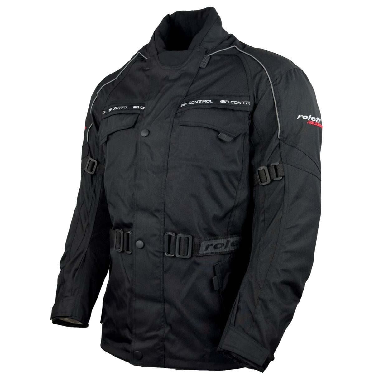 roleff Motorradjacke RO700 – Wetterfeste Textiljacke mit Protektoren, Schwarz, atmungsaktiv auch in großen Größen, in verschiedenen Farben erhältlich