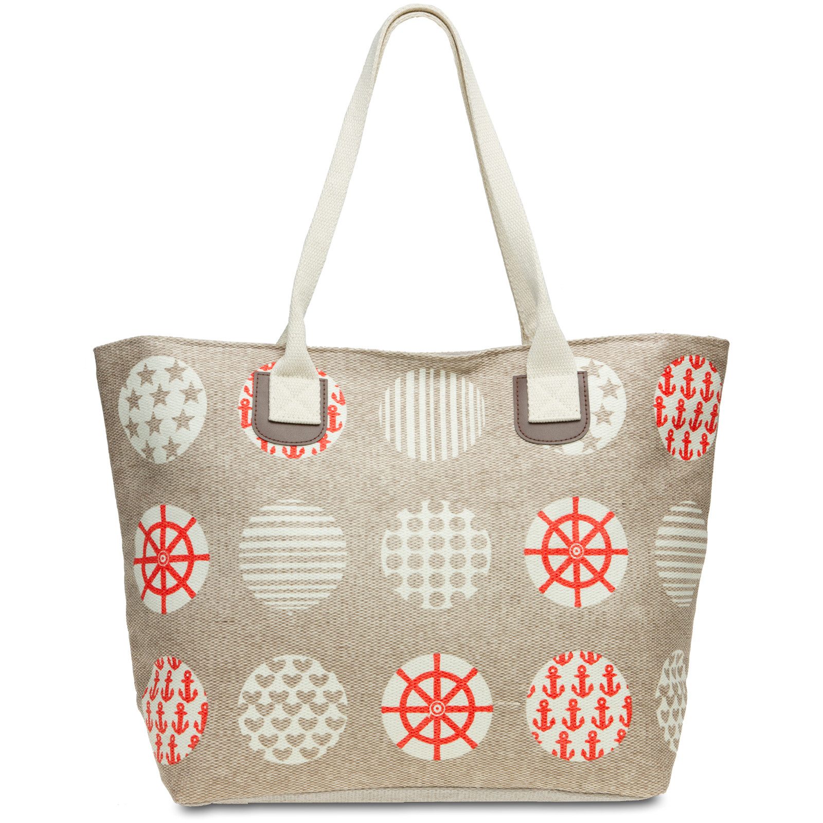Caspar Strandtasche TS1021 große XL Damen Strandtasche Shopper mit trendy Print