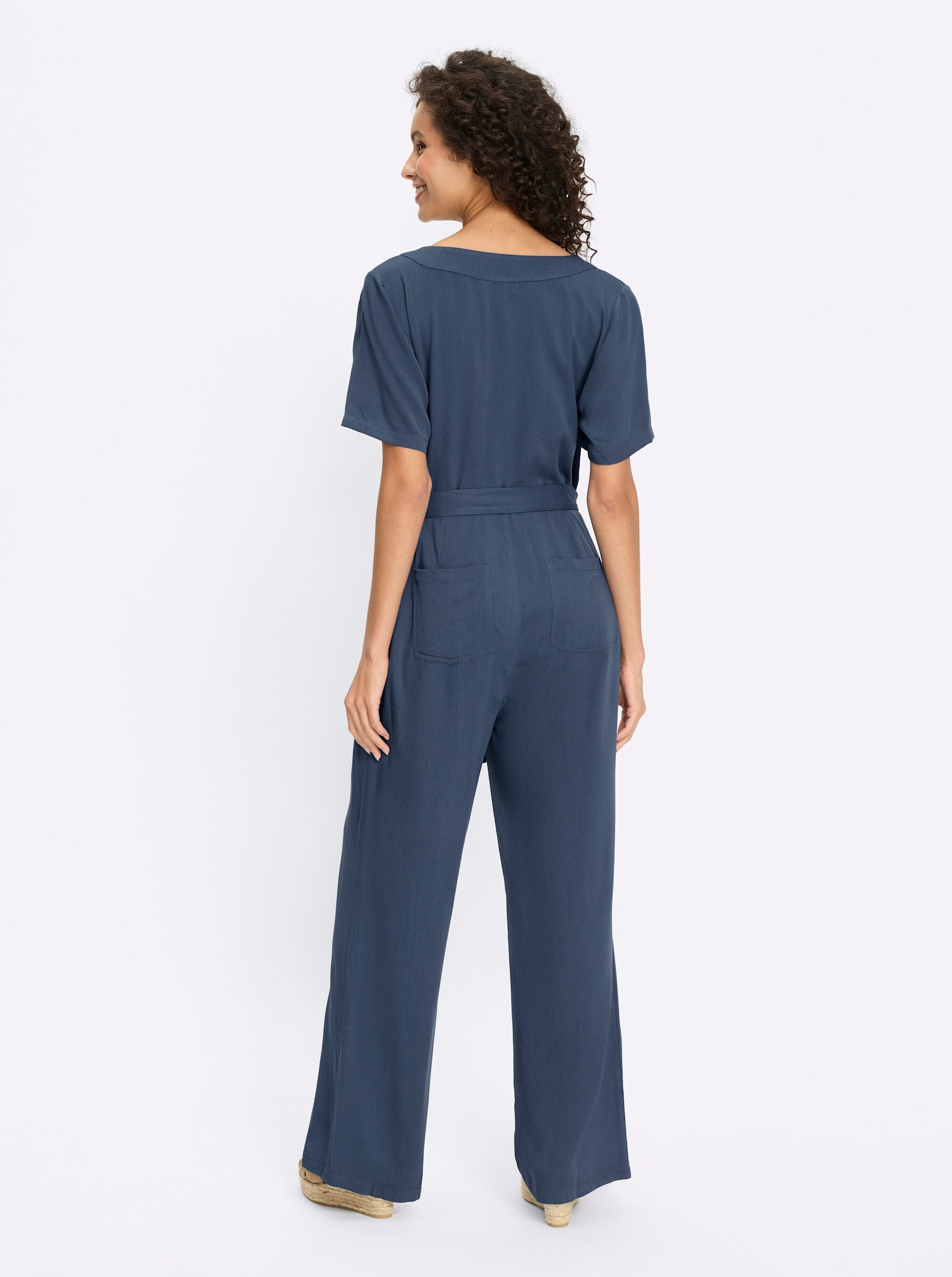 heine Jumpsuit Overall Kurzarm Innenbeinlänge ca. 74 cm