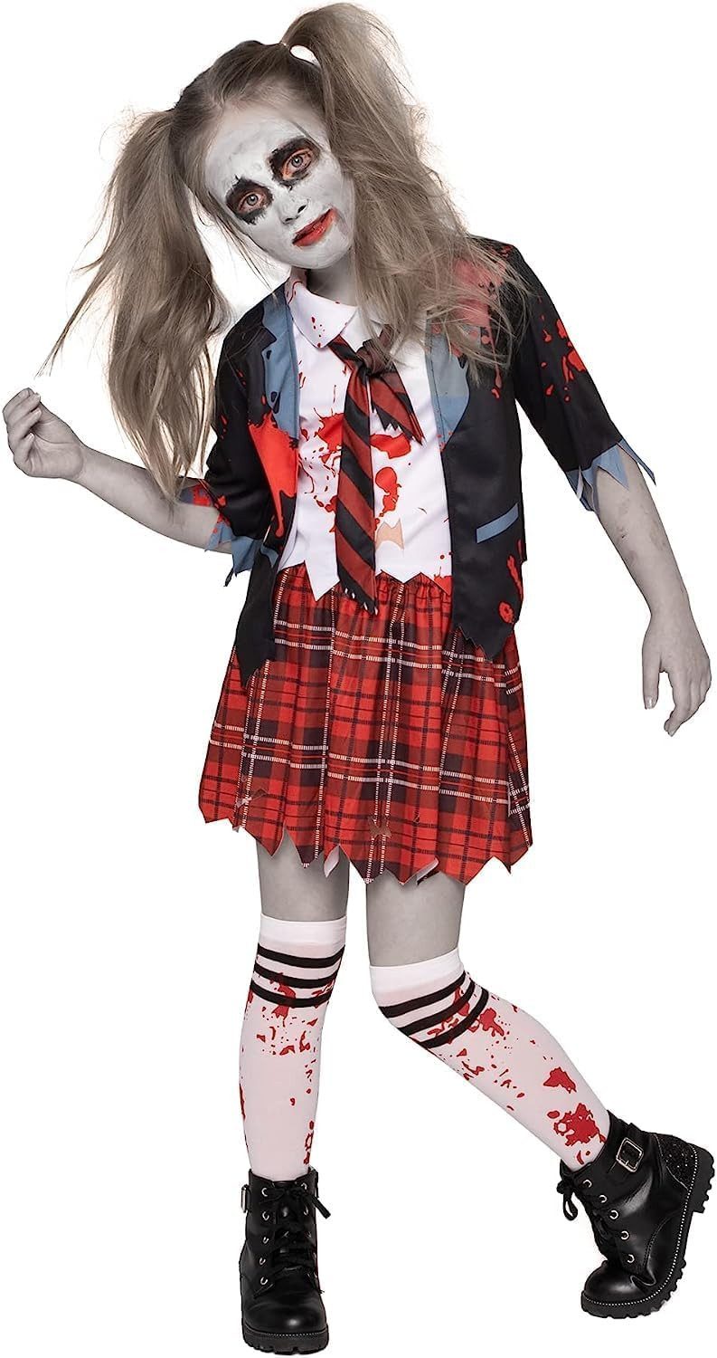 Spooktacular Creations Zombie-Kostüm Spooktacular Creations Zombie Schulmädchen, Mädchen Halloween