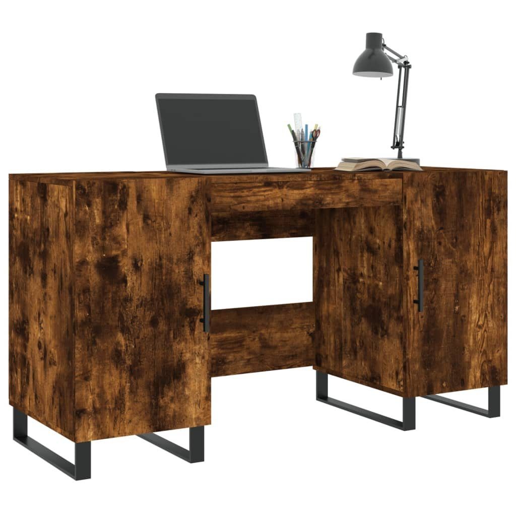 Schreibtisch furnicato 140x50x75 Holzwerkstoff Räuchereiche cm
