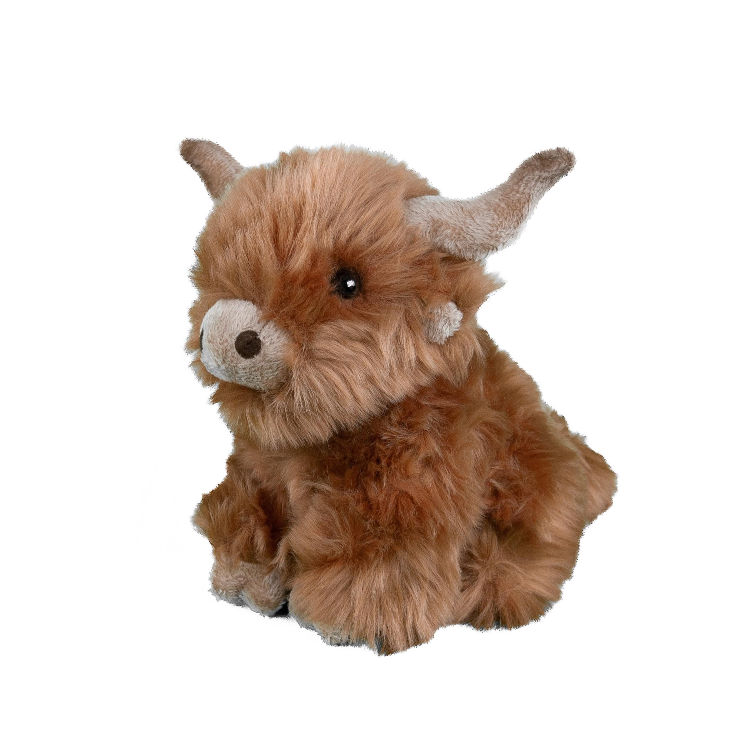 Teddys Rothenburg Kuscheltier Hochlandrind sitzend braun 20 cm Plüschrind (Kühe Stofftiere Plüschtiere Stiere Ochsen Rinder, Stoffkuh Plüschkuh Angusrind)